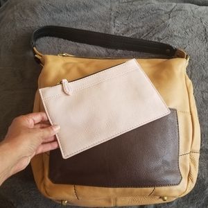 Brand New ORYANY Tan soft italian Leather shoulder bag